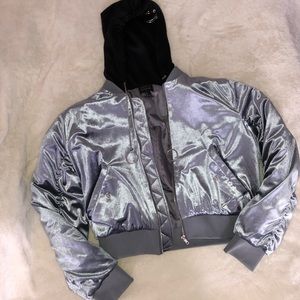 Velour Bomber Jacket